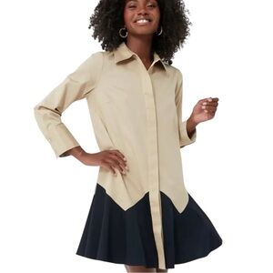 Tuckernuck Sand Roux Mini Long Sleeve Classic Chic Dress EUC Size Small